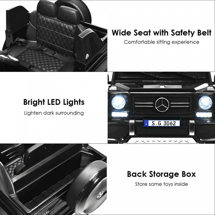 12v Autorise Mercedes-benz Enfants Roulent Sur La Voiture Rc Vehicules Motorises W / Coffre Noir
