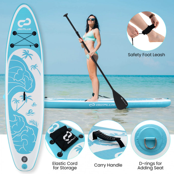 Grand Tableau Gonflable De Sup Goplus, Tableau De Pagaie Portable Avec Des Anneaux 5d