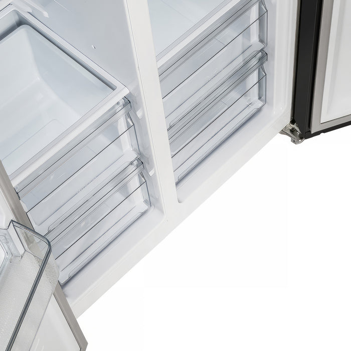 Refrigerateur cote a cote Salerno en noire de 33 po, 15,6 pi³ - FFRBI1805-33BLK