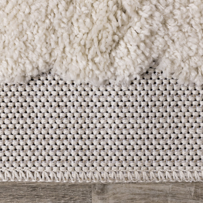 Carpette à motif lion texturé pour enfants - 5 pi 3 po x 7 pi 7 po