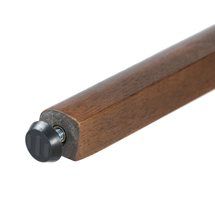 Calista – Lot de 2 tabourets de comptoir en bois d’hevea, finition noyer