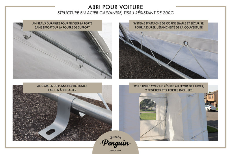 Abri Simple 11 Pi. X 20 Pi.