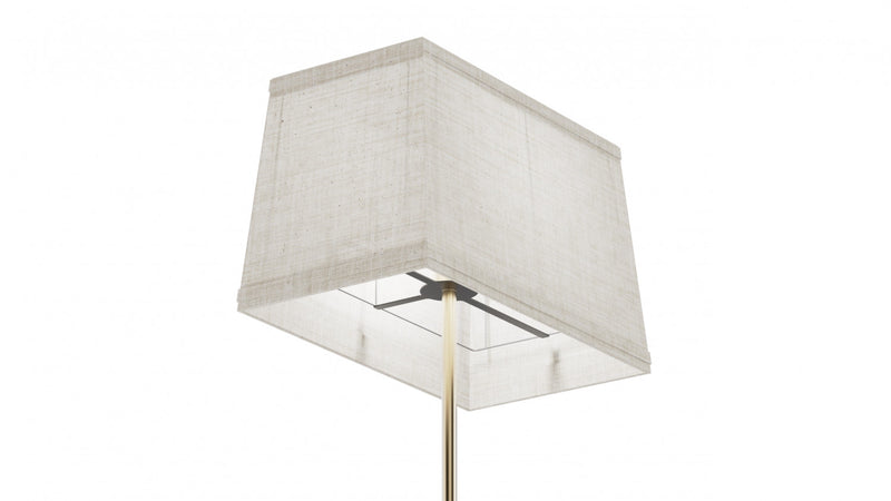 Lampe de table carrée classique dorée de 24 po avec abat-jour texturé