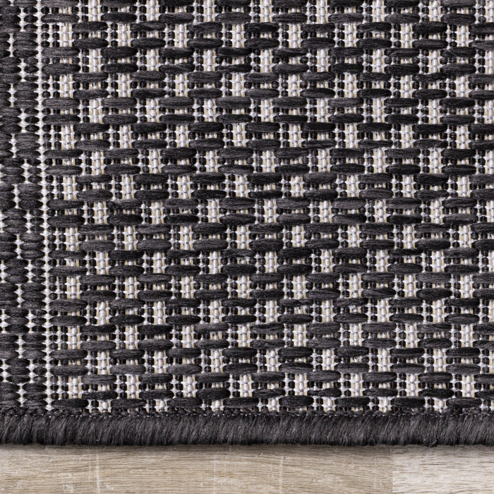 Carpette Jackson à rayures pour l’intérieur et l'extérieur - 7 pi 10 po x 10 pi 6 po