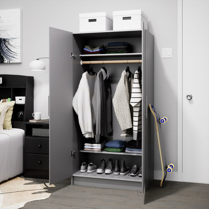 Armoire-penderie Elite - grise