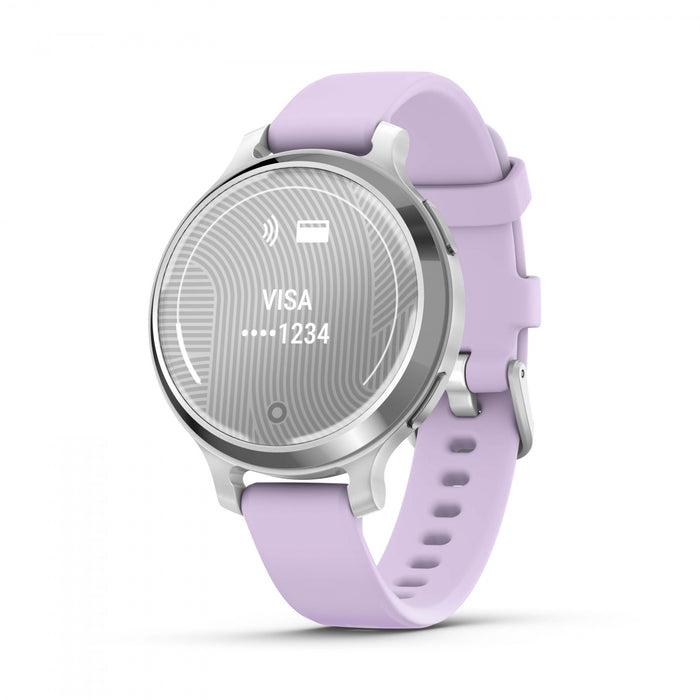  Silver With Purple Jasmine Silicone Band