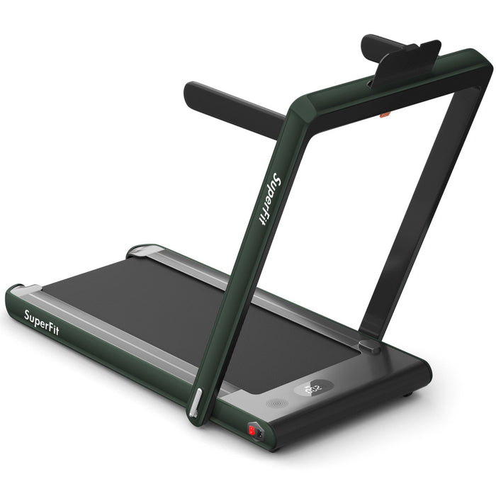 Tapis De Course Pliable 2 En 1superfit – Moteur 2,25 Cv – Double Ecran – Haut-parleur Bluetooth