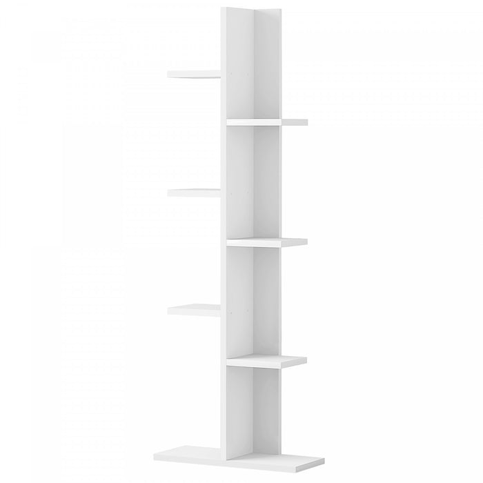 Costway Open Concept Bibliotheque Plante Affichage Etagere Rack Stockage Holder Bois Blanc