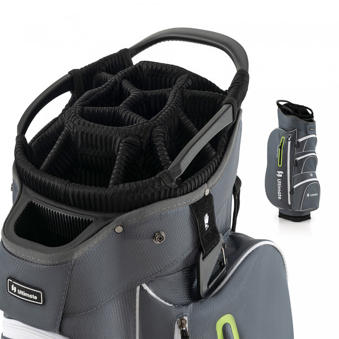 Sac De Chariot De Golf Leger Costway Avec 15 Voies Haut Diviseur Individuel Putter Bien Refroidisseur Sac Vert