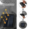 Costway 10 FT Solar Patio Umbrella with 96 LED Lights 35° Adjustable Tilt Vented Top Gray