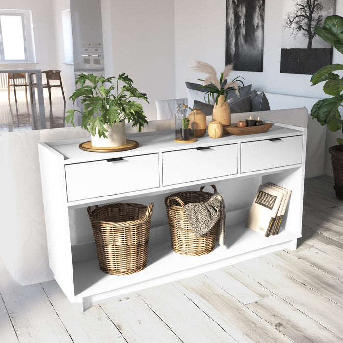 Console Simply Modern de Prepac à 3 tiroirs - noire