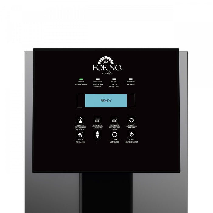 Fresco machine a glacons et distributeur de comptoir de 14 pouces, acier inoxydable - FIMFS7390-14