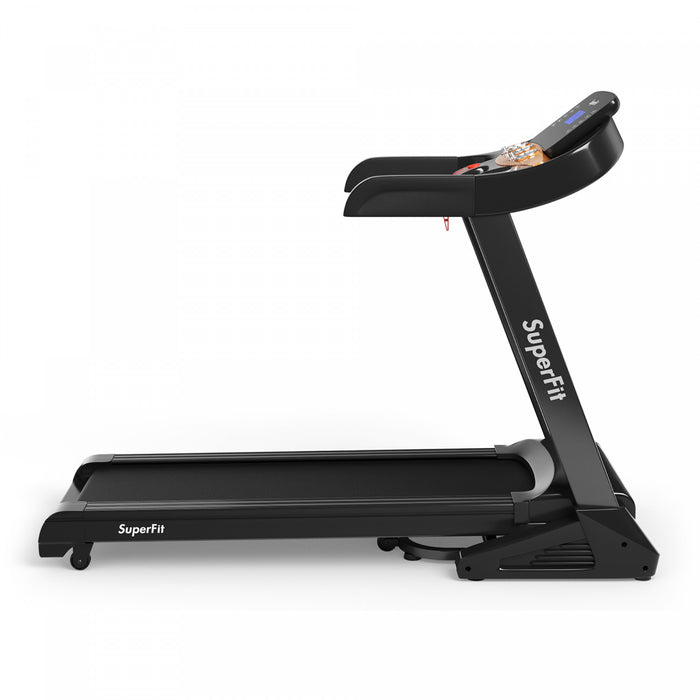 Tapis De Course Electrique Pliant De Marque Superfit De 3,8 Cv Avec Inclinaison Automatique 12 Programmes De Controle Grace A Une Application