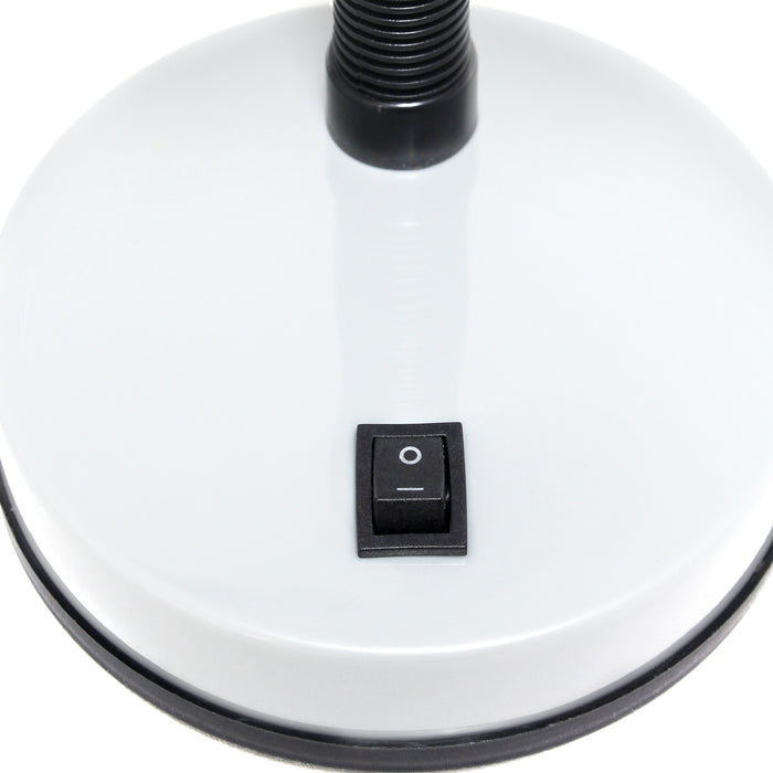Remmer Lampe de bureau a col de cygne, Blanc neige, 14,25 po H