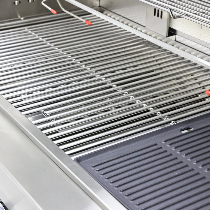 Cuisine d'exterieur Bulnes – BBQ en acier inoxydable de 84 000 BTU et comptoirs noirs – FODKT2520BLK