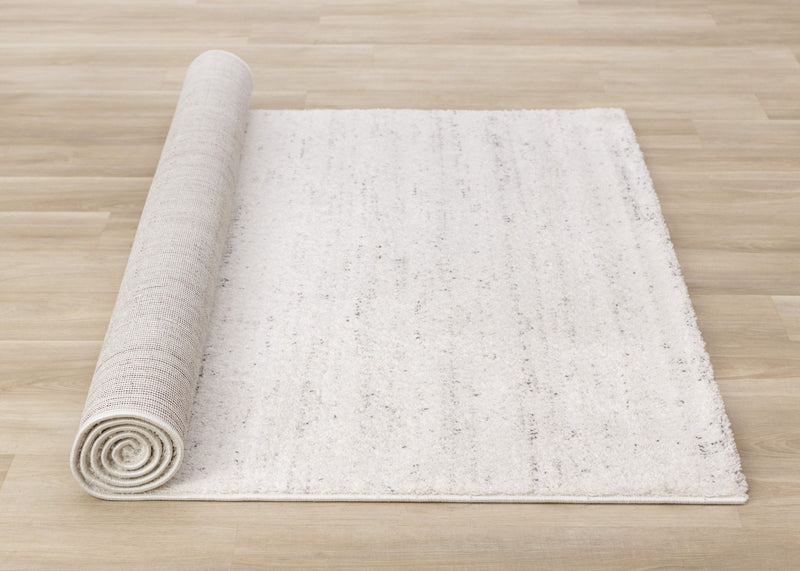 Tapis Surrey mouchete blanc gris, 5'3\" x 7'7\"