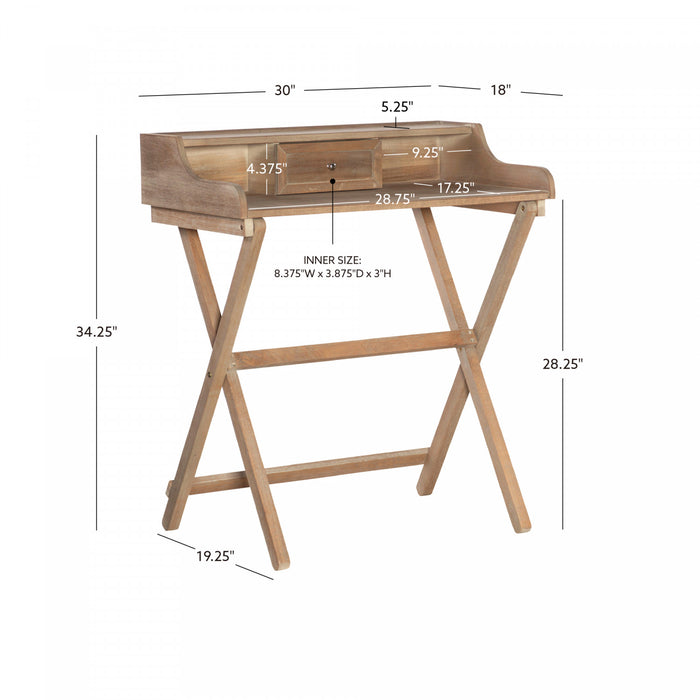 Bureau pliant Coy - gris