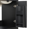 Colin 24 Inch Modern Bathroom Vanity with Ceramic Sink & Storage, Black | Meuble de salle de bain moderne Colin 24 pouces avec lavabo ceramique et rangement, noir