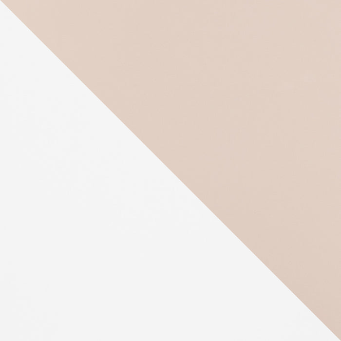 Table de nuit moderne Amara 20\" en rose pale et blanc (1 tiroir)
