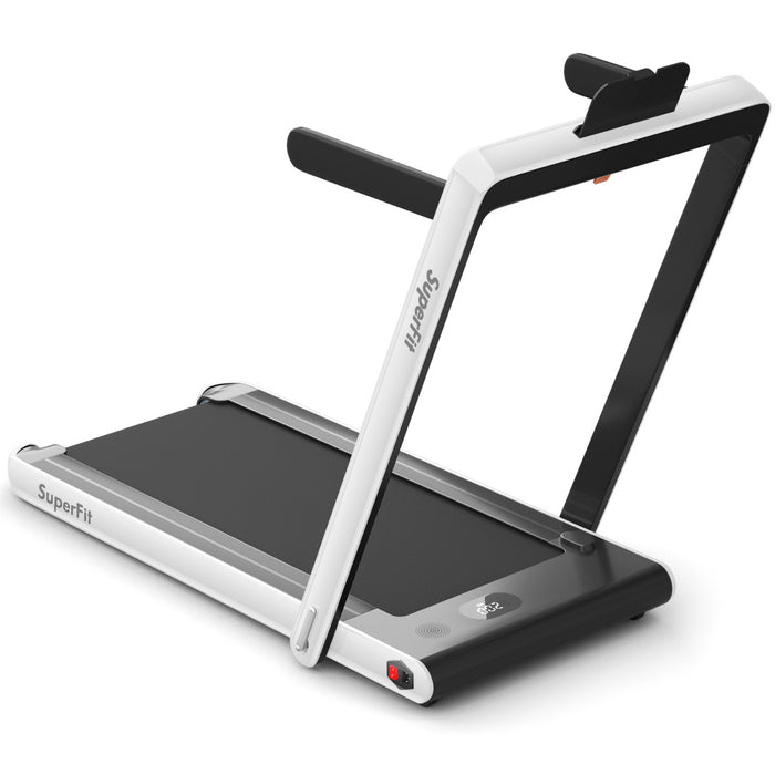 Tapis De Course Pliable 2 En 1superfit – Moteur 2,25 Cv – Double Ecran – Haut-parleur Bluetooth