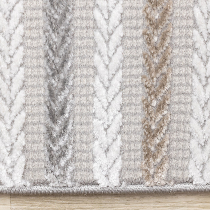 Carpette London à rayures pour l'intérieur - 7 pi 10 po x 10 pi 6 po