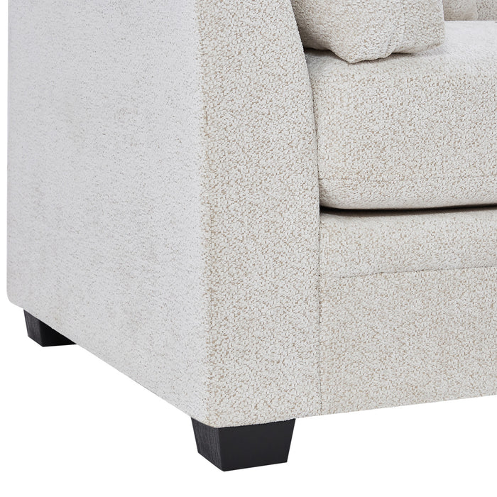 Flare Canape Moderne 83.5 po a Accoudoirs Evases et Coussin Haute Densite, Beige