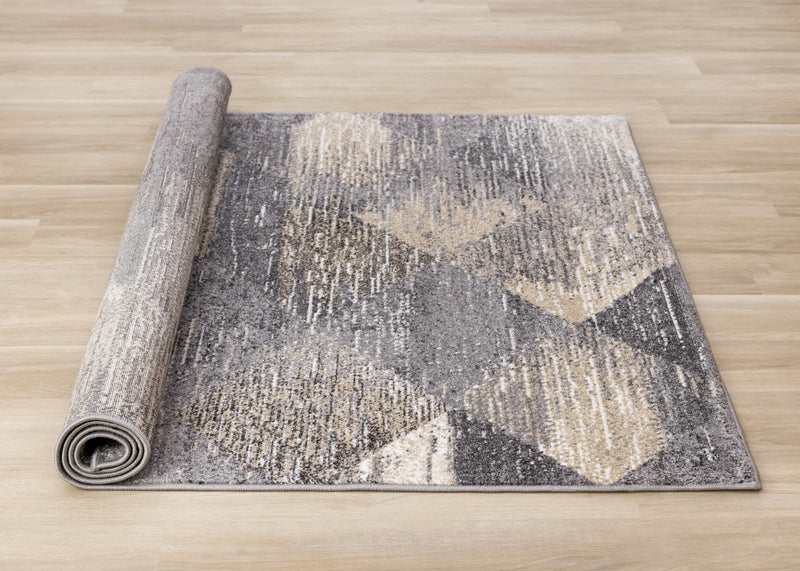 Tapis Dayton a motif de losanges vieillis, 7'10\" x 10'6\"