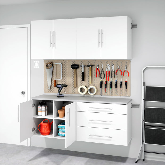 Armoire de plancher HangUps à 3 tiroirs avec rangement - blanche