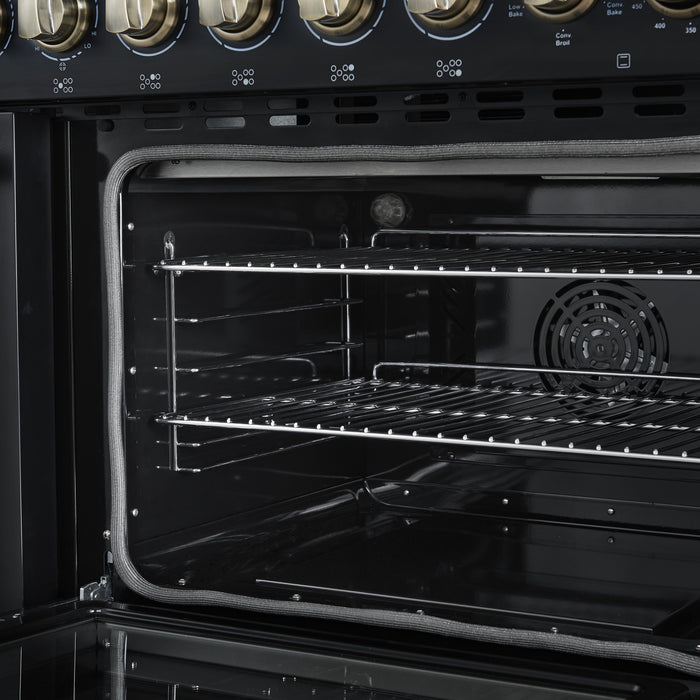 Cuisiniere electrique Paolo 48 pouces, noire, 6,7 pi³ - FFSEL6011-48BLK
