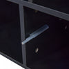 Lumina 39.3 Inch High-Gloss Coffee Table with LED Lights, USB Port and Transparent Doors, Black | Lumina Table Basse Haute Brillance 39.3 po avec Lumieres LED, Port USB et Portes Transparentes, Noir