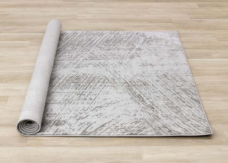 Tapis Hudson aux coups de pinceau vieillis gris creme, 7'10\" x 10'6\"