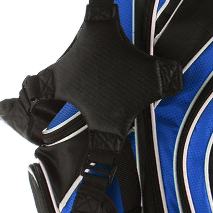 Costway Golf Stand Cart Bag Club W/6 Way Divider Carry Organizer Poches Stockage Bleu