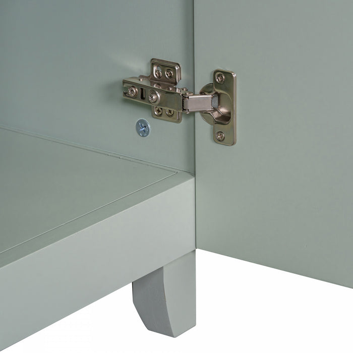 Meuble de salle de bain moderne Grady 36 pouces avec lavabo ceramique et rangement intelligent, vert