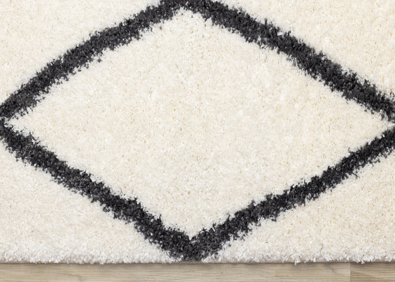 Tapis Fairmont treillis blanc gris, 5'3\" x 7'7\"