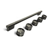 Trousse de poignées KitchenAid pour cuisinière à gaz encastrable intelligente – minerai noir – W11773965