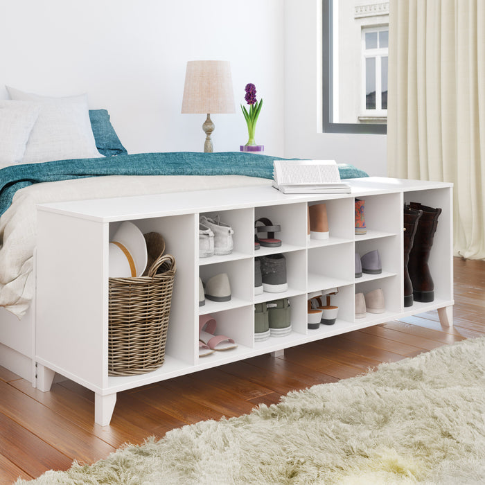 Banc à chaussures de Prepac de 60 po - blanc