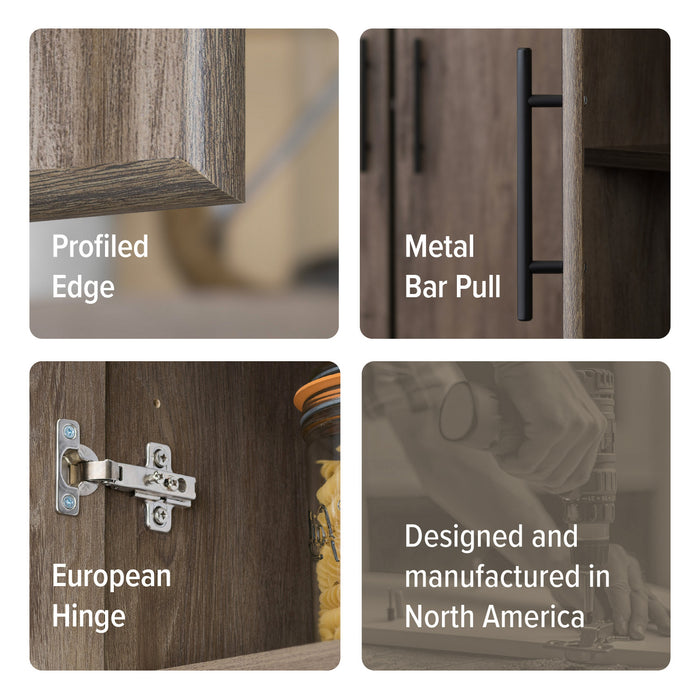 Armoire murale Elite de 54 po - gris délavé