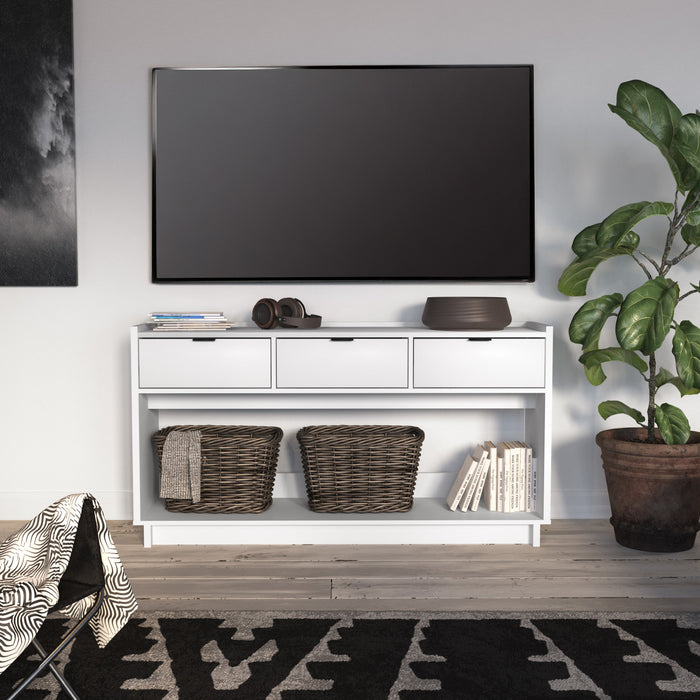 Console Simply Modern de Prepac à 3 tiroirs - noire