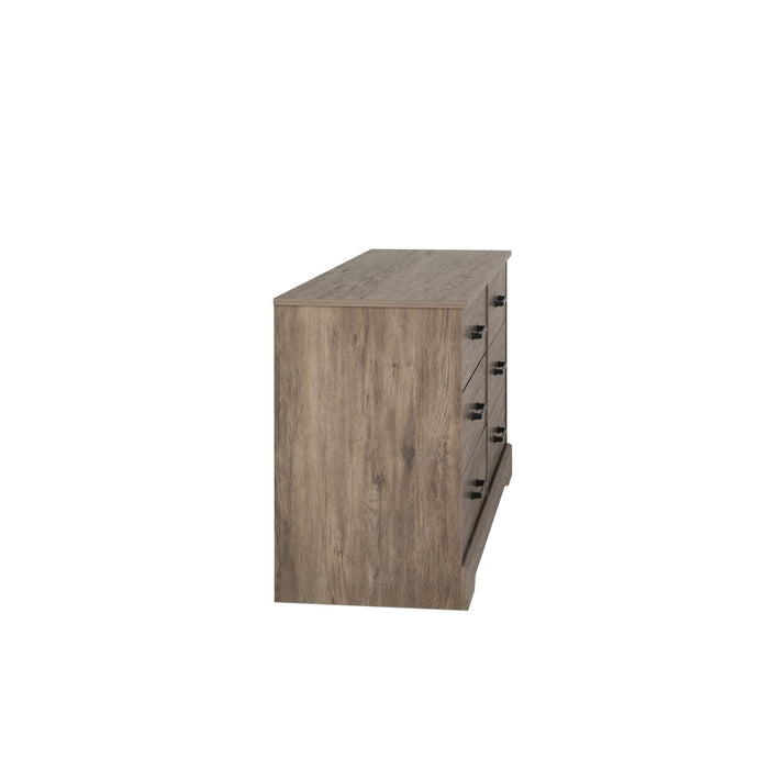 Commode champêtre Rustic Ridge de Prepac à 6 tiroirs - brune