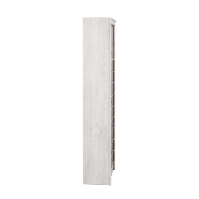 Armoire de rangement pour chaussures Rustic Ridge champêtre - blanc vieilli