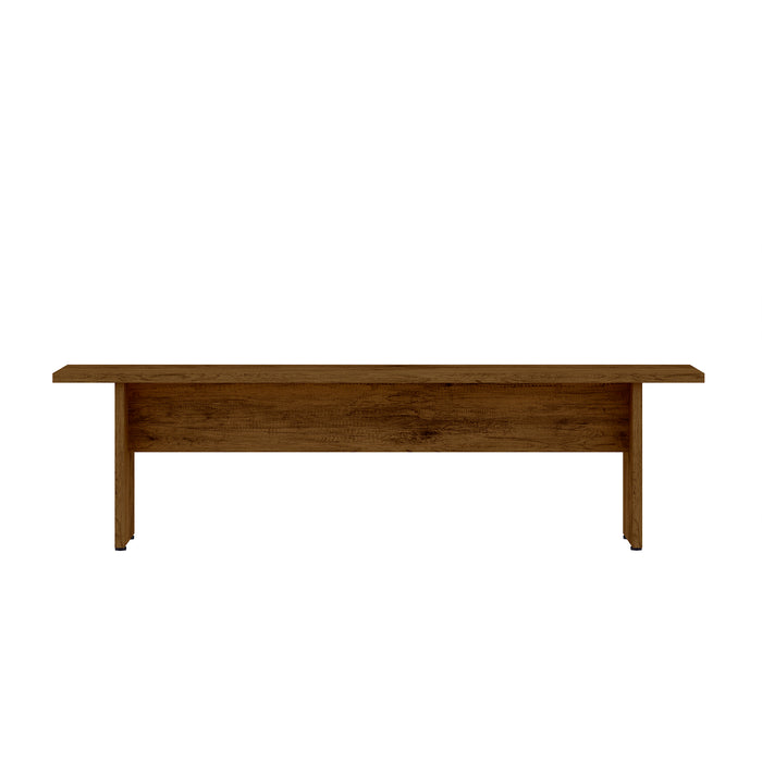 Banc champêtre rustique Nomad de Manhattan Comfort de 67,91 po pour la salle à manger - naturel