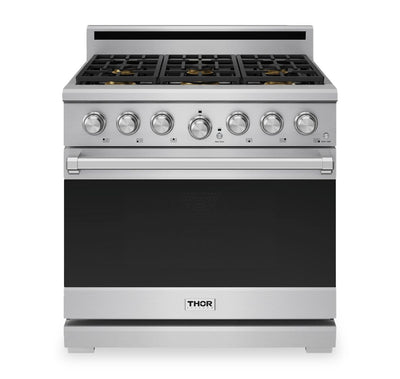 Thor Kitchen X Series 6.0 Cu. Ft. Freestanding Gas Range – Stainless Steel - XRG36E | Cuisinière à gaz amovible Thor Kitchen de série X de 6,0 pi3 - acier inoxydable - XRG36E