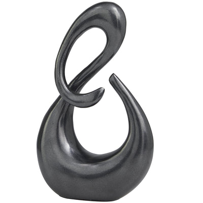 Metal 12" Knot Sculpture - Black|Sculpture nœud de 12 po en métal - noire