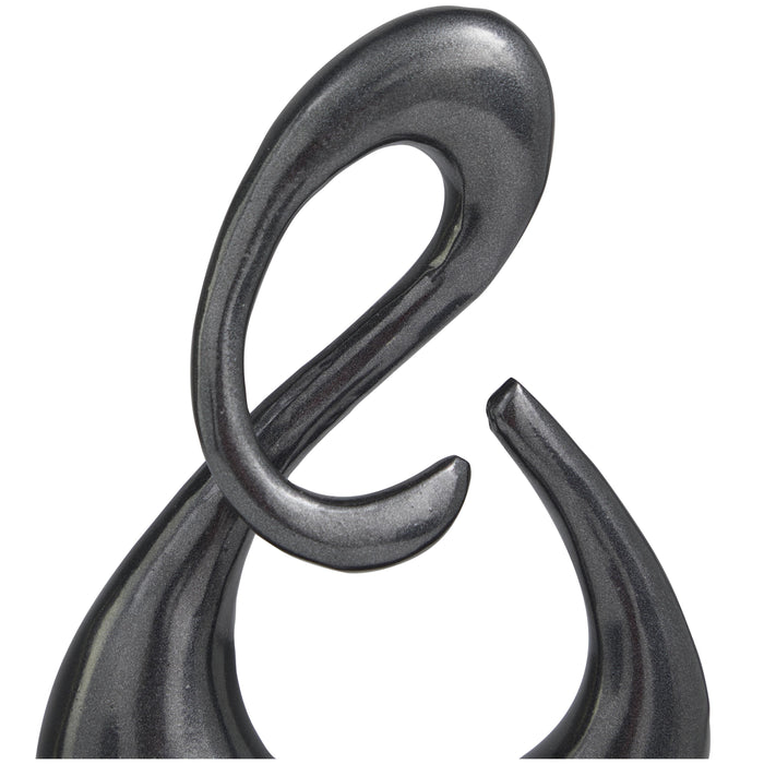 Sculpture nœud de 12 po en métal - noire