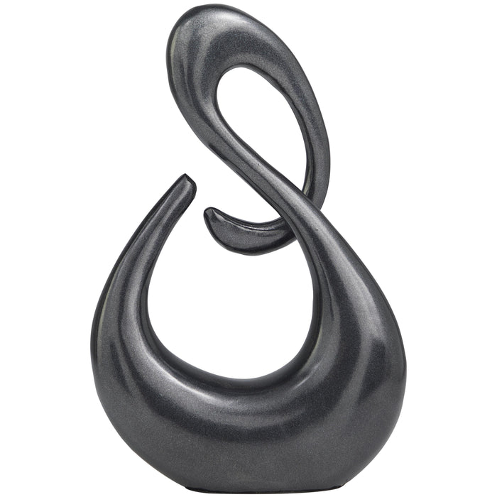 Sculpture nœud de 12 po en métal - noire