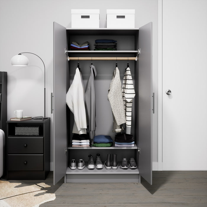 Armoire-penderie Elite - grise