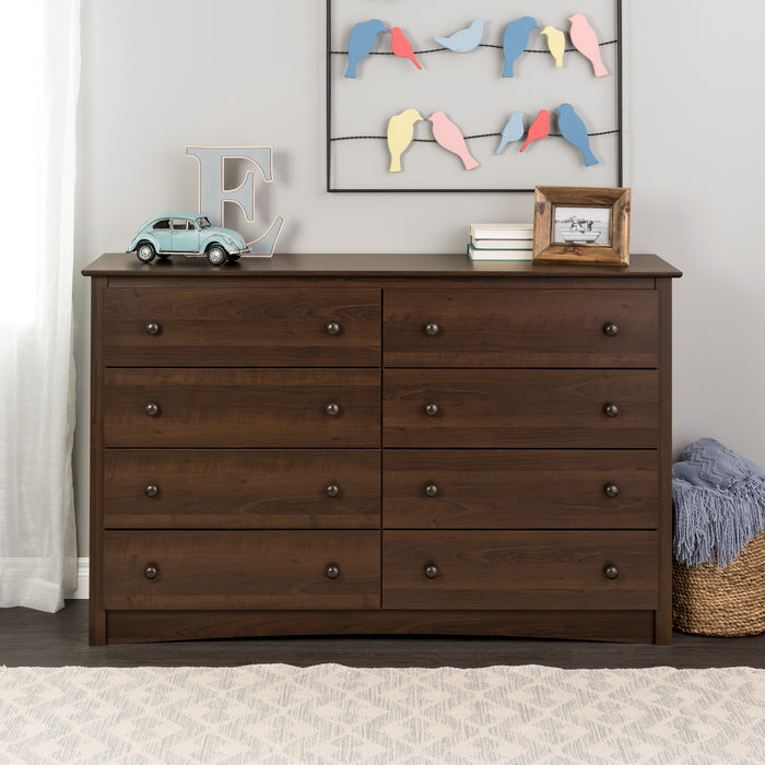 Commode Fremont à 8 tiroirs - espresso