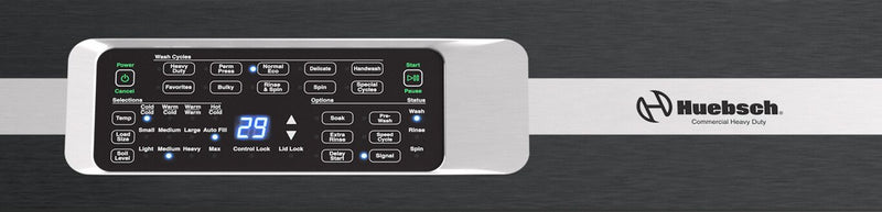 Laveuse Huebsch à chargement par le haut avec Perfect WashMC - noir mat - TR7105BN