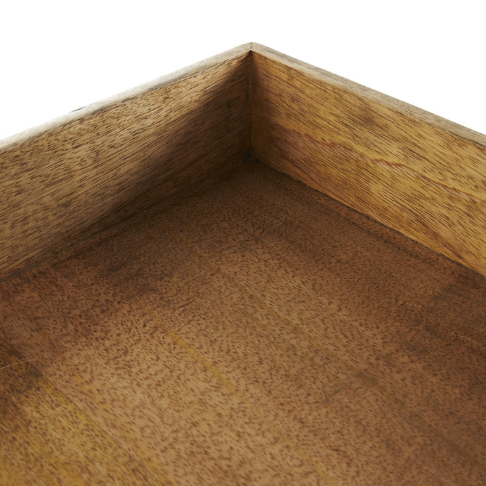 Plateau de 16 po/18 po en bois - ensemble de 2