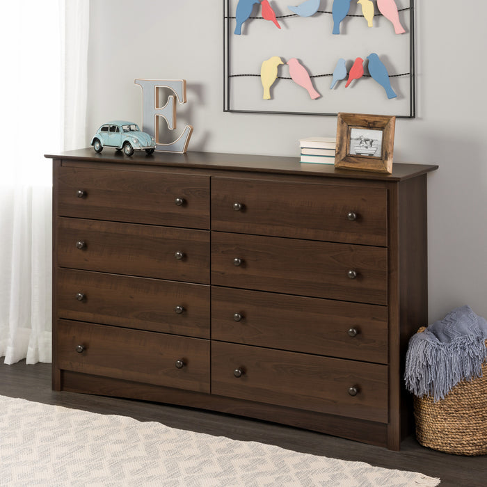 Commode Fremont à 8 tiroirs - espresso
